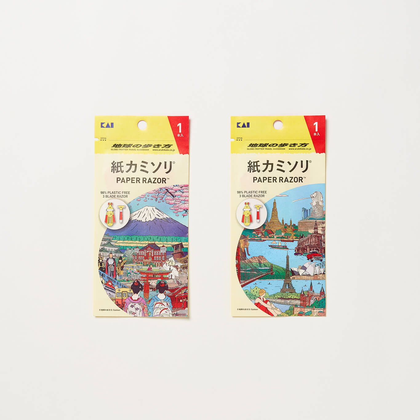 旅のバイブル「地球の歩き方」と「紙カミソリ®」コラボレーション