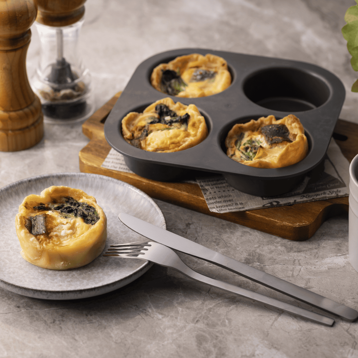 サーモンとほうれん草のキッシュ